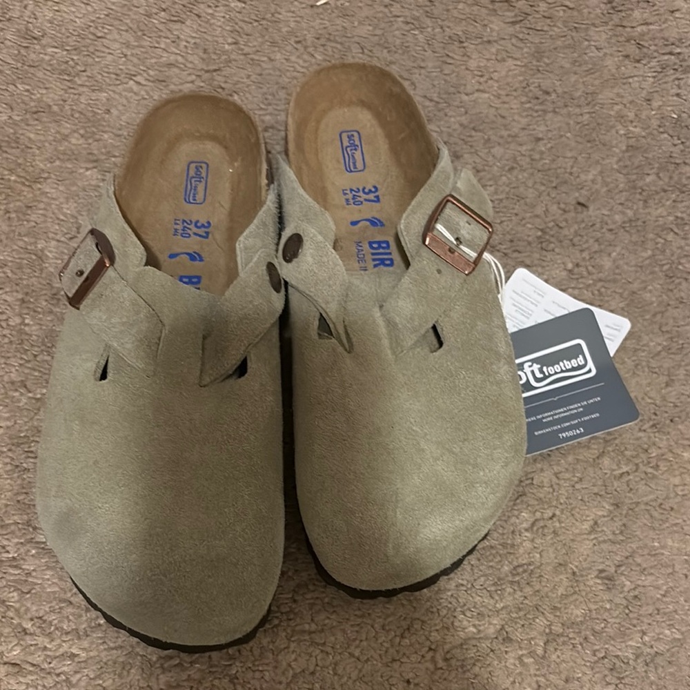 Birkenstock Soft Footbed Suede Clogs
